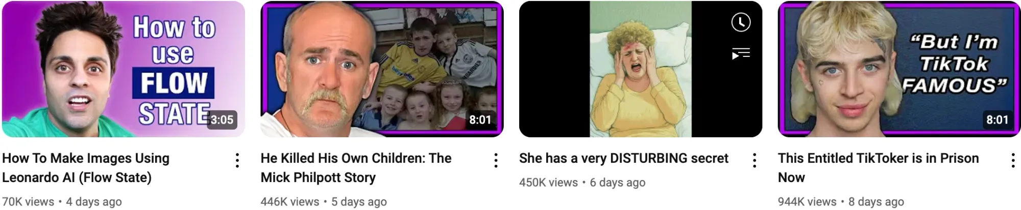 Video carousel of some of Ray William Johnson's latest videos on YouTube